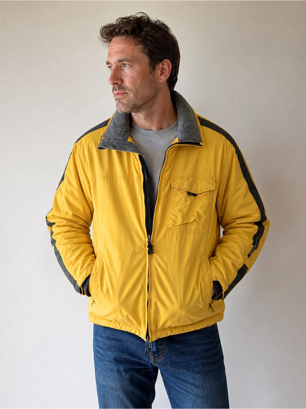 Abercrombie & Fitch Vibrant Yellow Performance Jacket